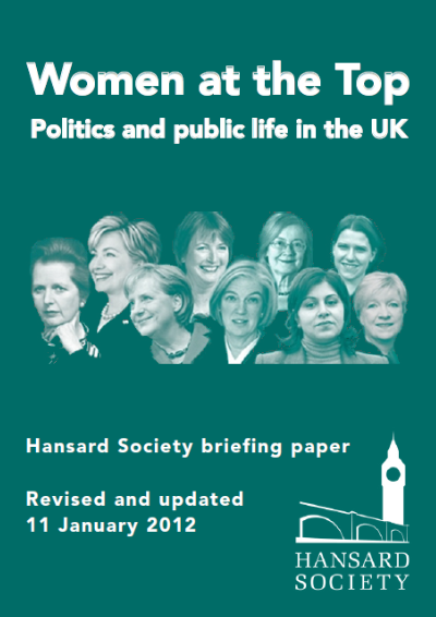 Cover image for Women at the Top: Politics and public life in the UK (2012)