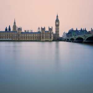 The Palace of Westminster and the River Thames, UK Houses of Parliament