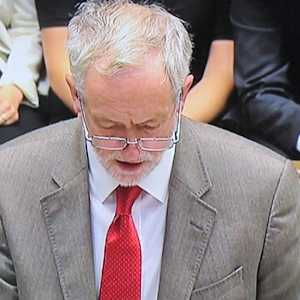 Leader of the Opposition Jeremy Corbyn during Prime Minister's Questions (PMQs)