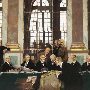 Painting of the signing of Treaty of Versailles