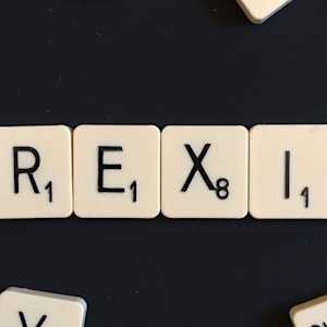 The word 'Brexit' spelled out in scrabble.