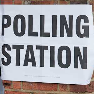 Women entering a polling station in the UK during the European Parliament elections