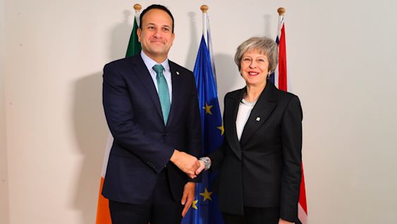 UK Prime Minister Theresa May and Irish Taoiseach Leo Varadkar