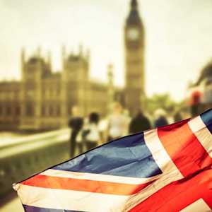 Parliament with Union Jack