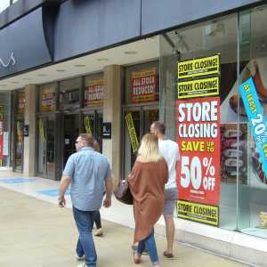 Closing down sale at a BHS store in Chester