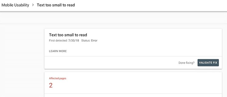 Validate-mobile-usability-error