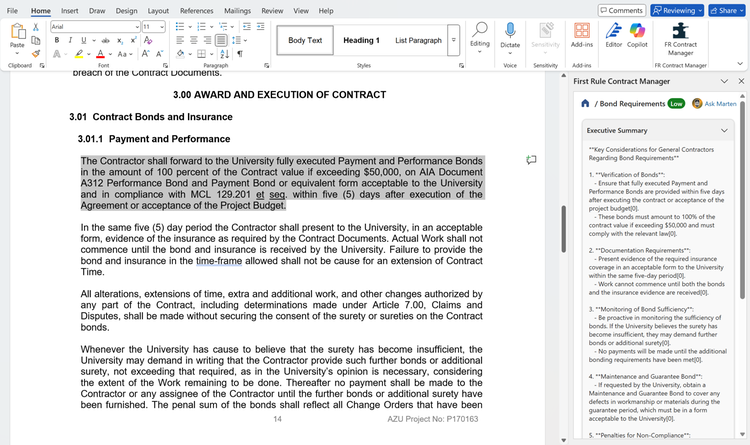 First Rule Contract Manager + Vista screenshot 1
