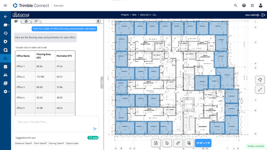 Kamai AI + Trimble Connect screenshot 1