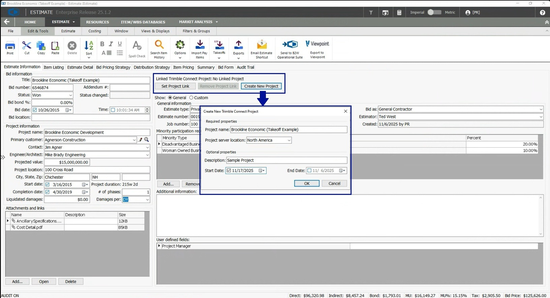 B2W Estimate + Trimble Connect screenshot 1