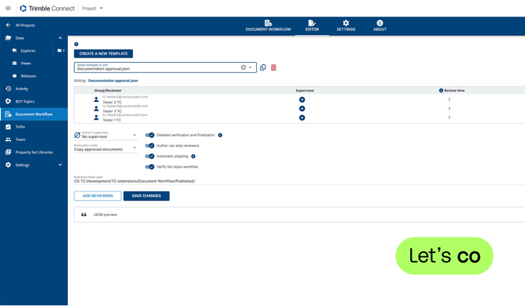 Document Workflow Extension for Trimble Connect screenshot 1