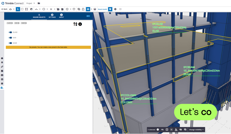 Inquire Objects Extension for Trimble Connect screenshot 1