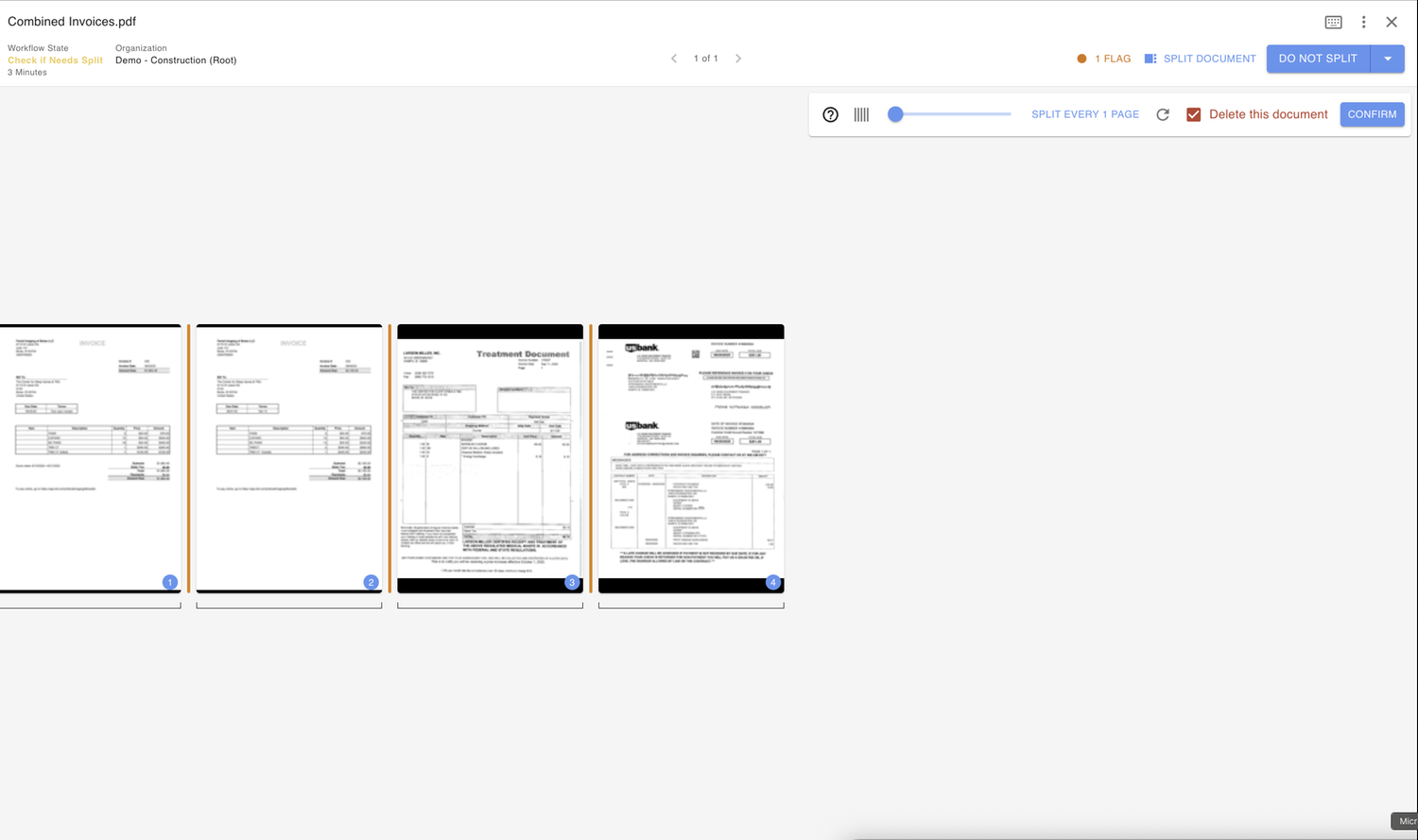 Split Documents