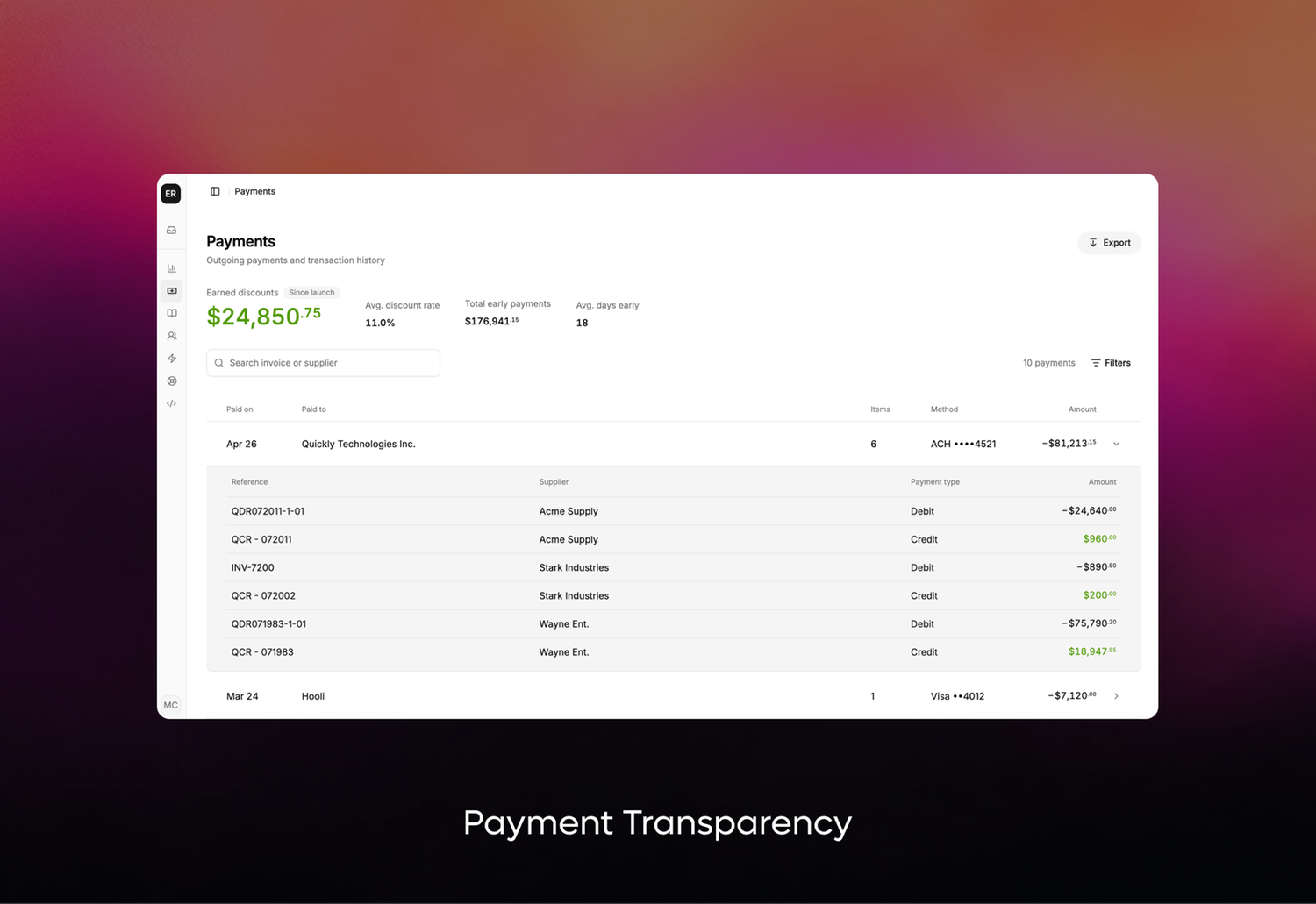 Payment Transparency
