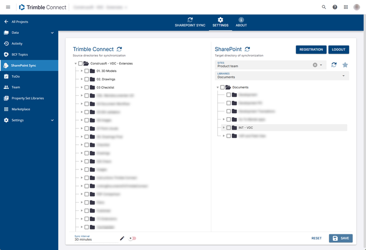 Sharepoint Sync Extension for Trimble Connect screenshot 1