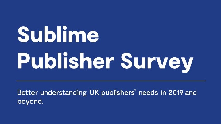 Sublime Publisher Survey 