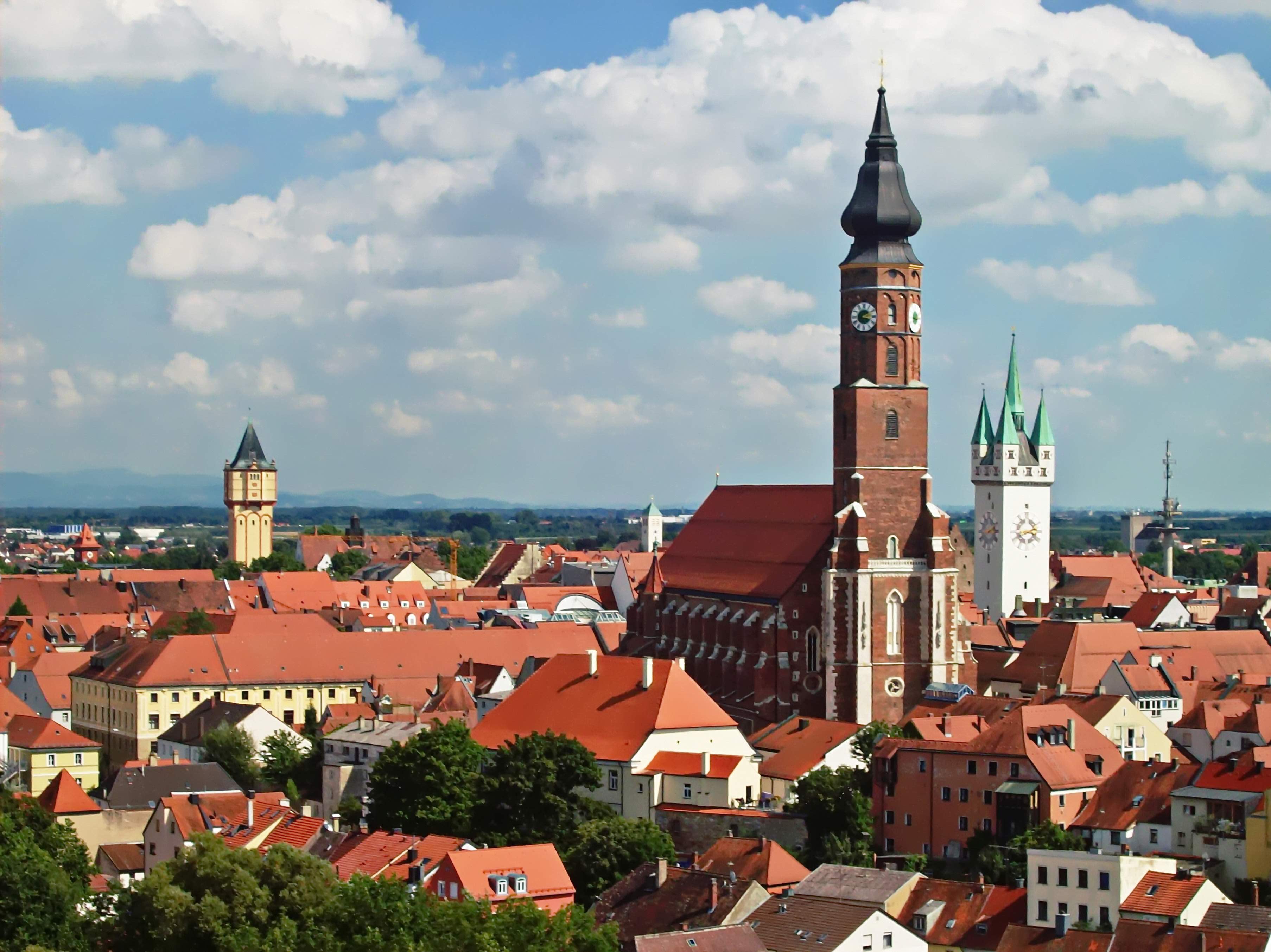 Ansicht der Stadt Straubing von oben 