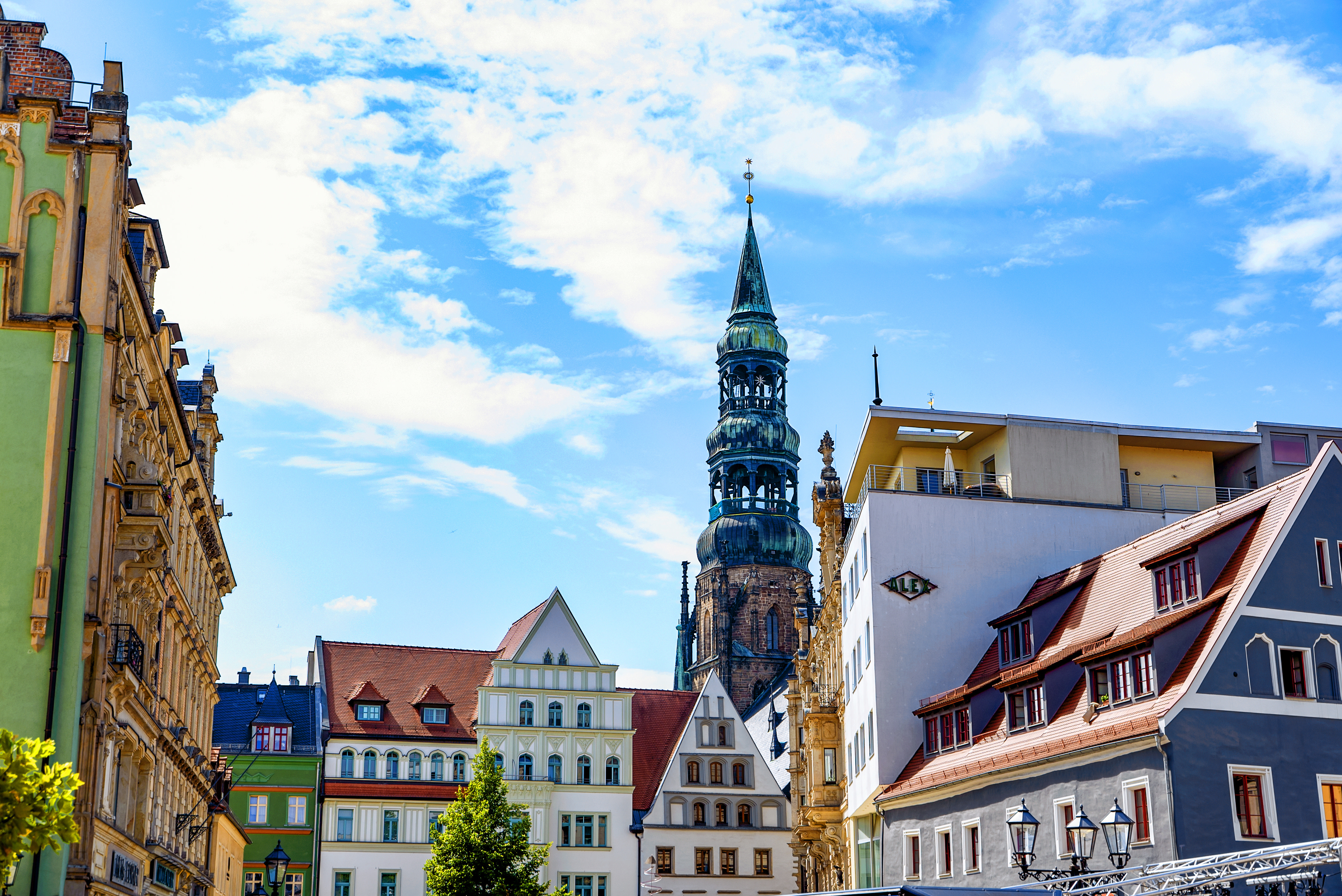 Ansicht der Innenstadt von Zwickau