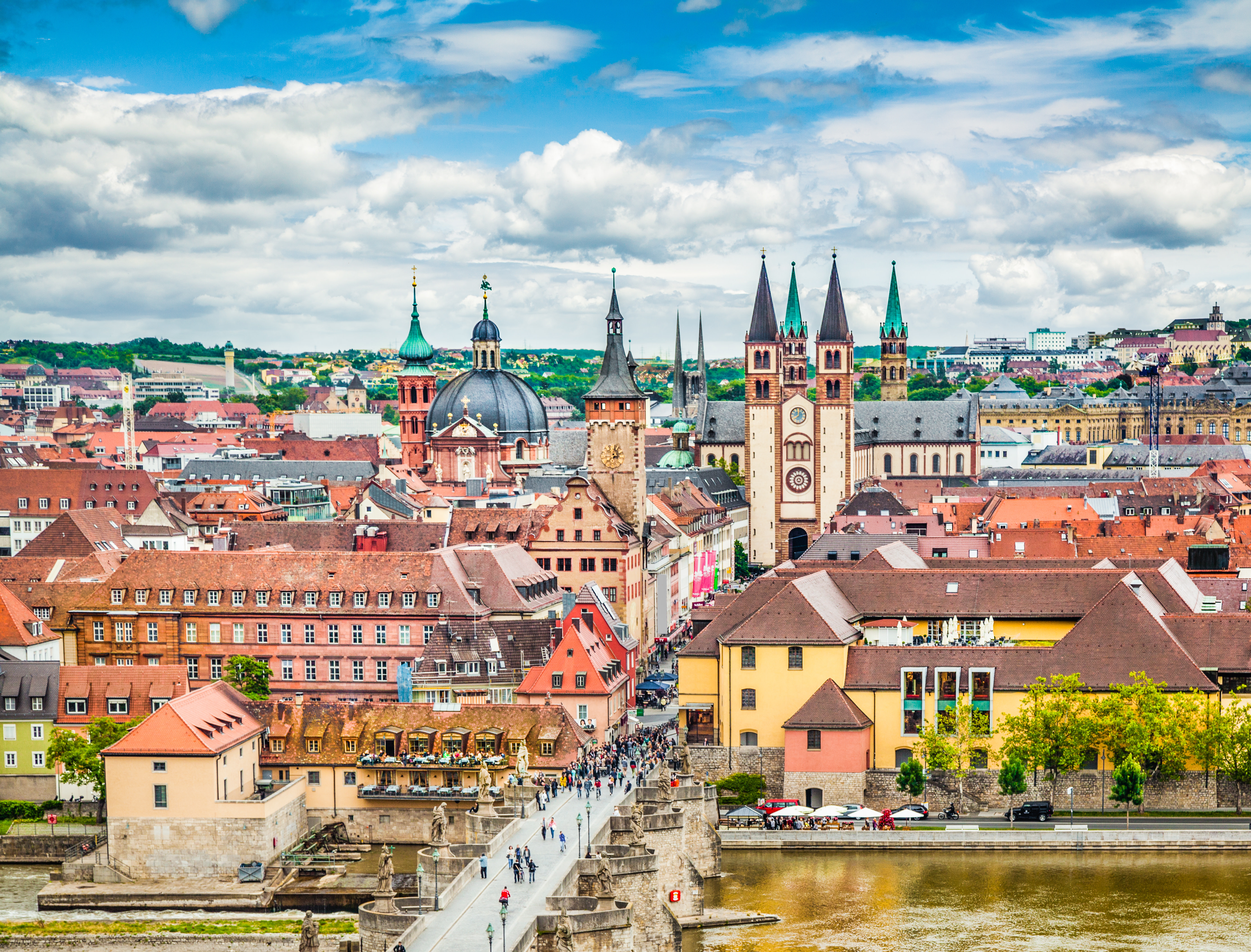 Ansicht der Altstadt von Würzburg