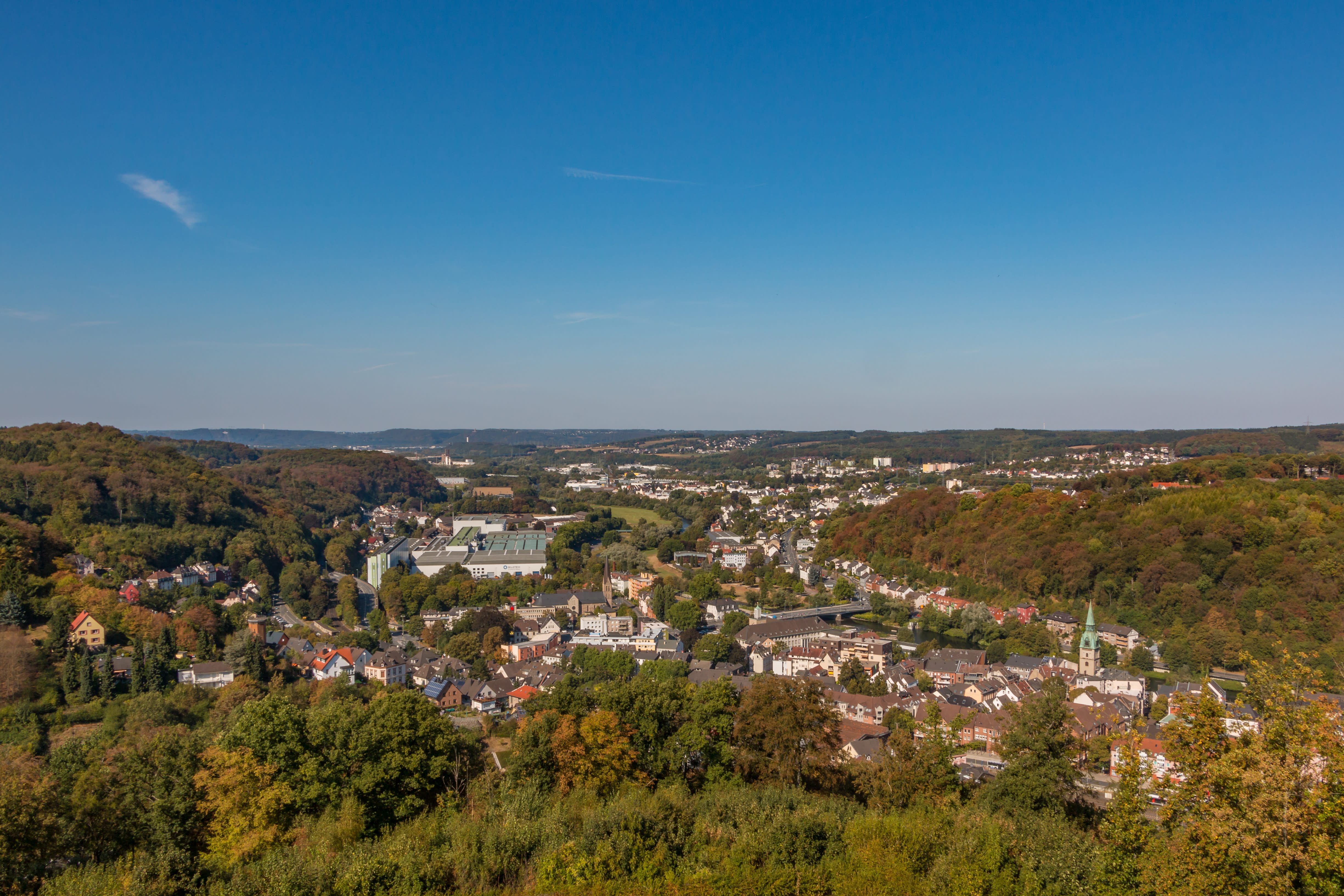 Ansicht der Stadt Hagen von oben 