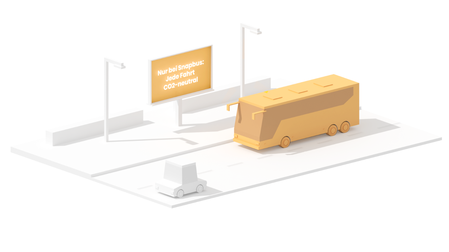 Bus - Visual - Grafik CO2 neutral Bus fahren    