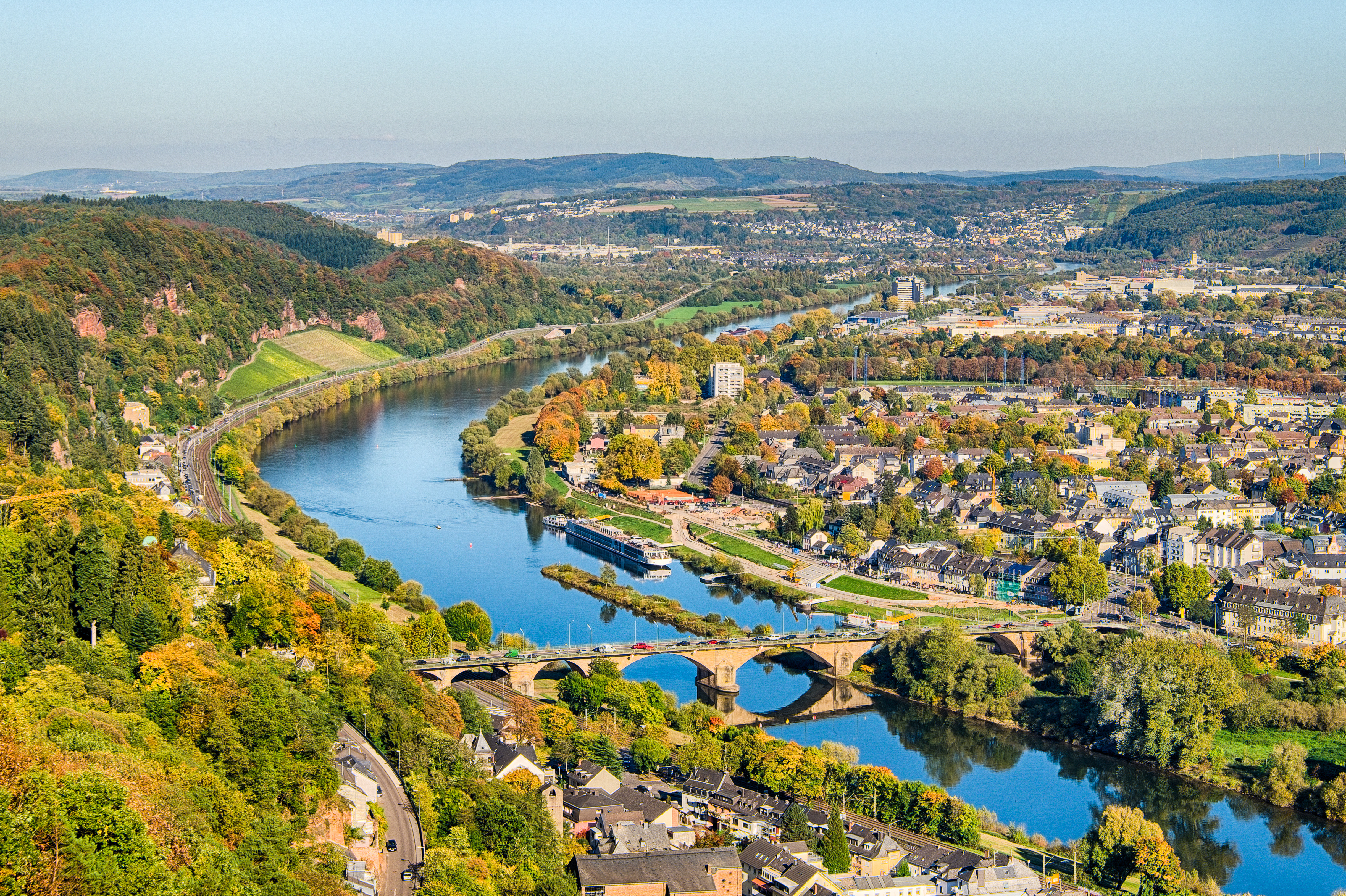 Ausflugsziel von Bad Kreuznach aus - Ansicht Trier von oben