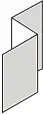 Linea PVC box corner Z fashing to form external corners