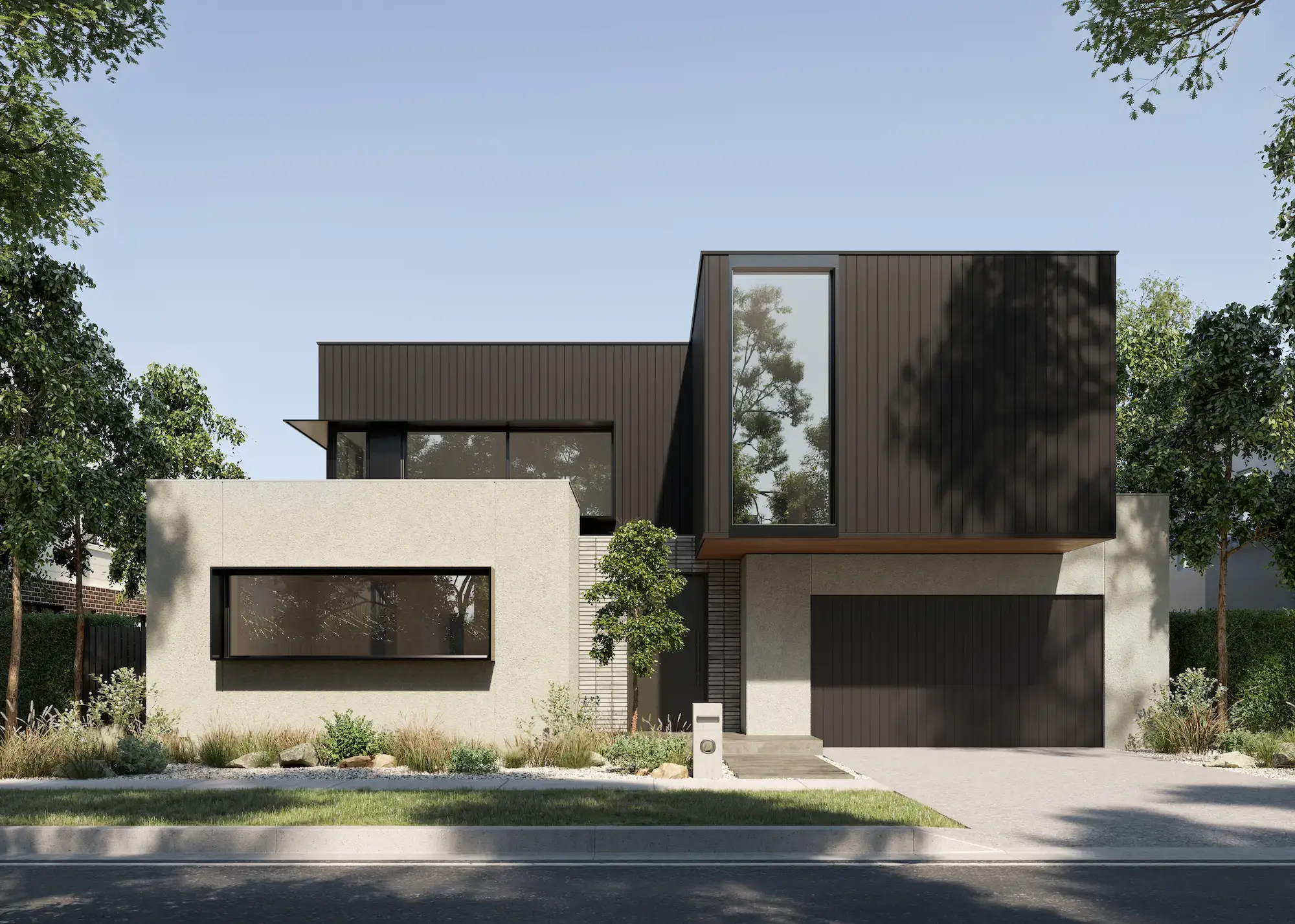 hardie-gravis-wall-panel-dulux-acratex-coventry-coarse-axon-cladding-133mm-exterior-box modern-render-jameshardie-1 (1)