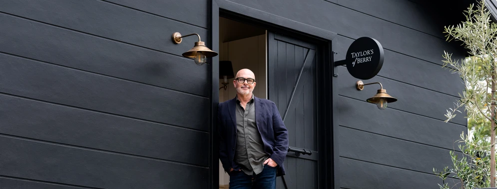 Neale Whitaker brings drama and luxury to the country with a black façade 