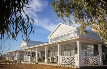 Australian Hamptons Farm Facade Side Angle