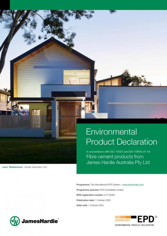 J582 James-Hardie-Environmental-Product-Declaration cover-e1602673630932