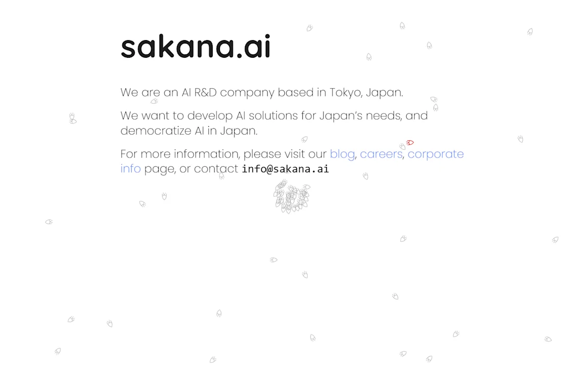 Sakana AI Homepage
