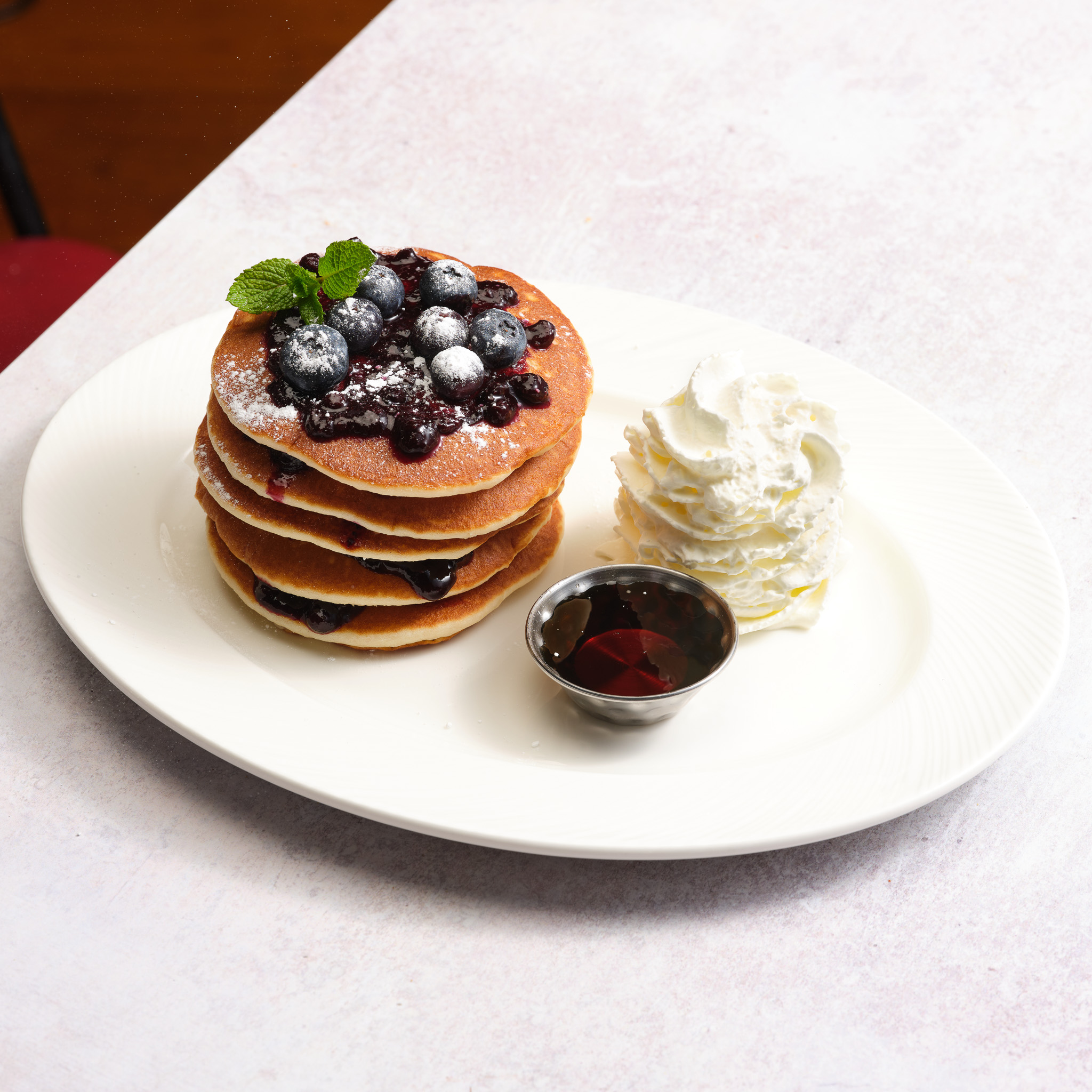 Blueberries & Cream Pancakes