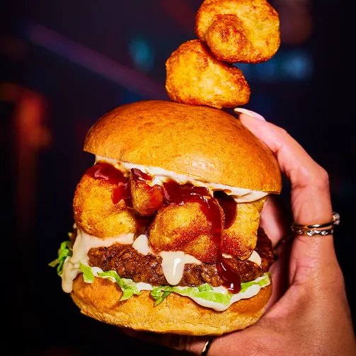 Hot dog with fries