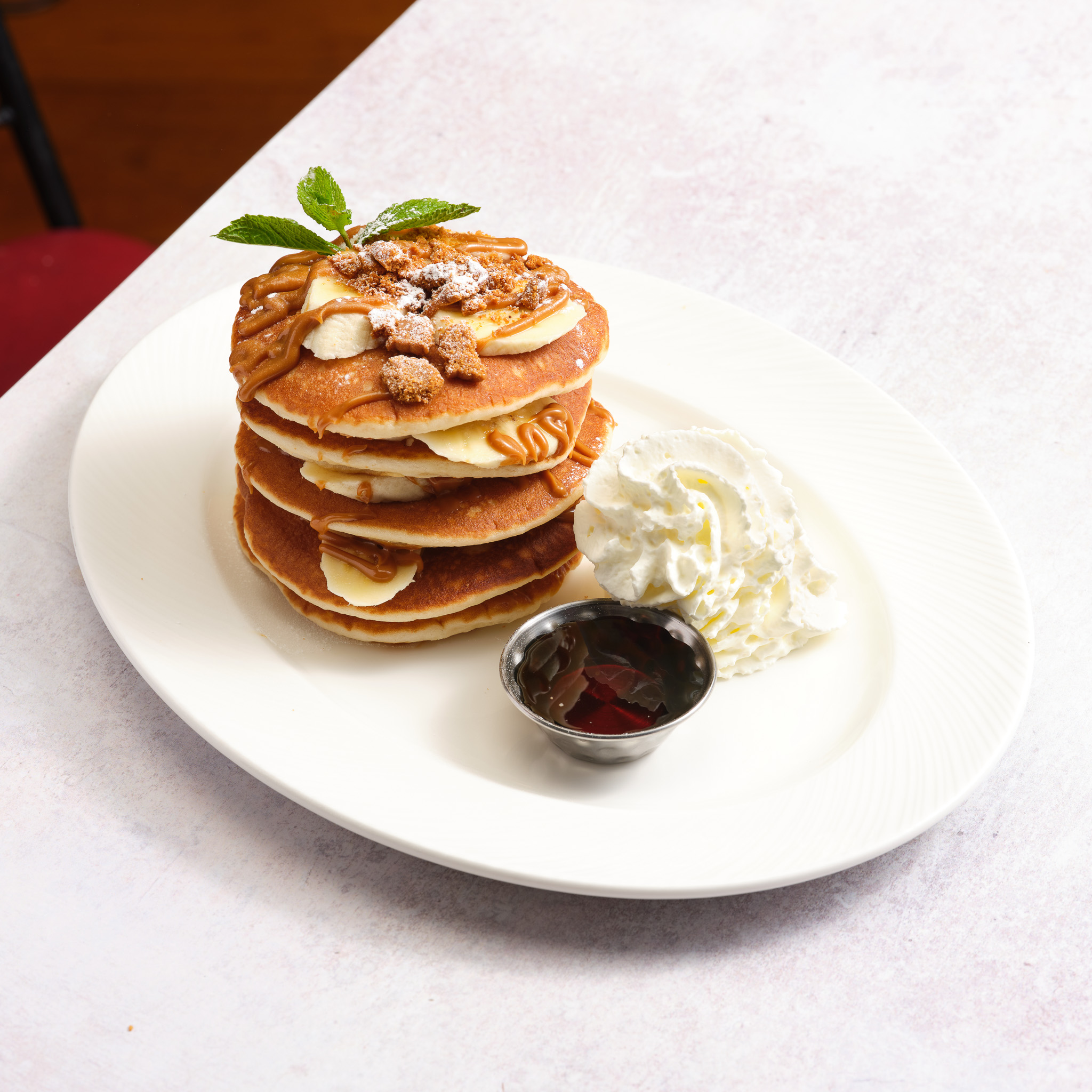 Banana & Biscoff Pancakes