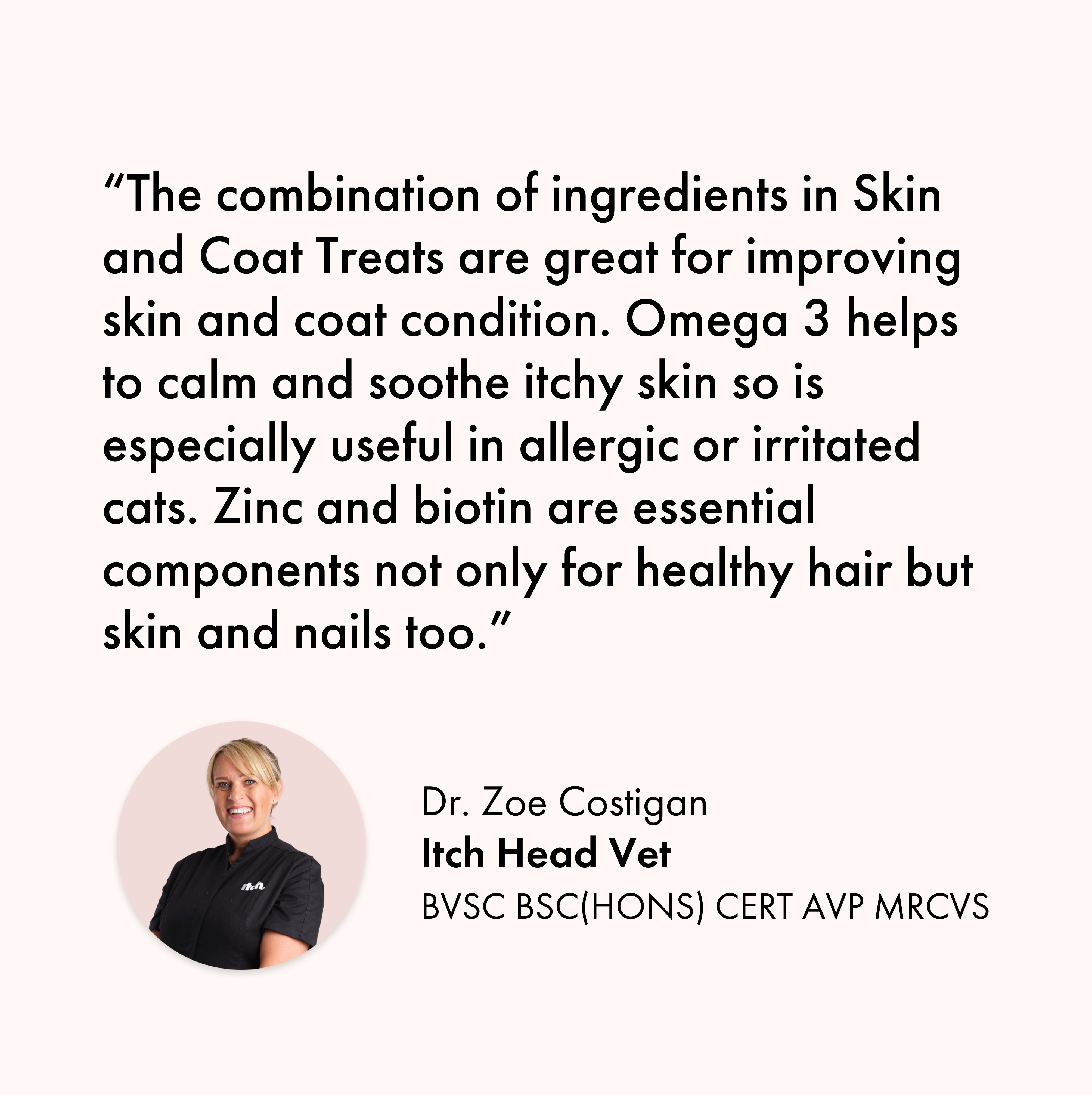 Itch Skin and Coat Treats for Dogs, vet quote
