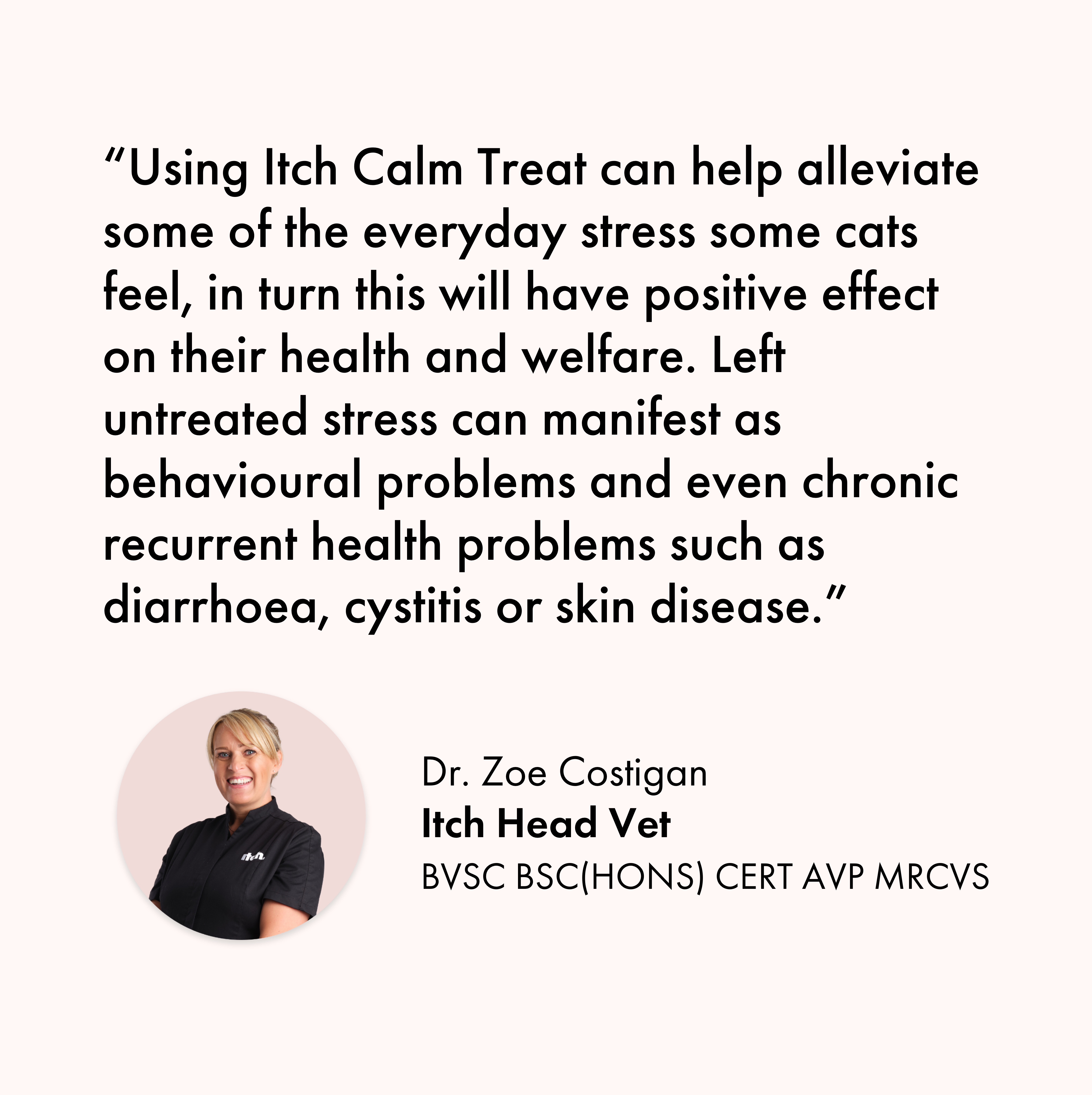 Itch Calming Treats for Cats, vet quote