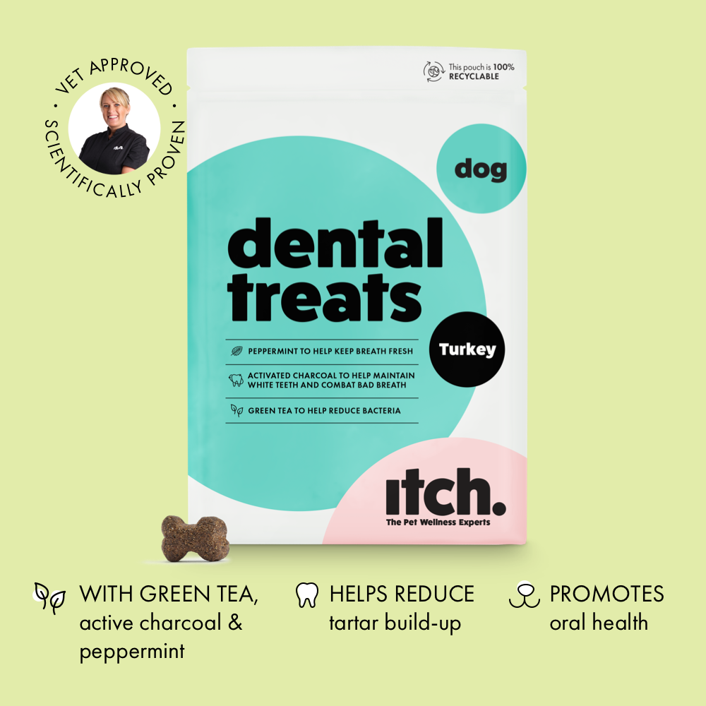 Itch Dental Treats for Dogs, image of box with treat