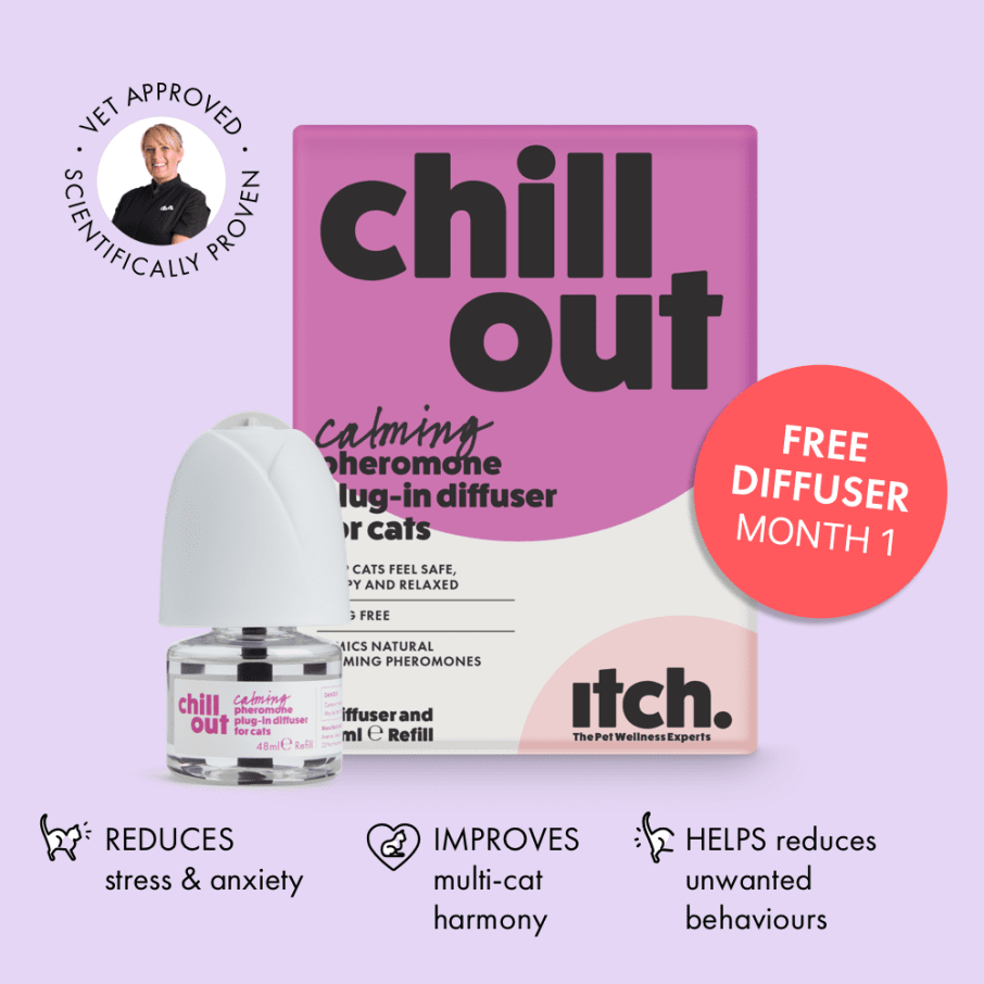Plug In Cat Calming Pheromone Diffuser Vet Approved Itch