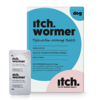 Itch Wormer Triple-Action Worming Tablets Small Dog