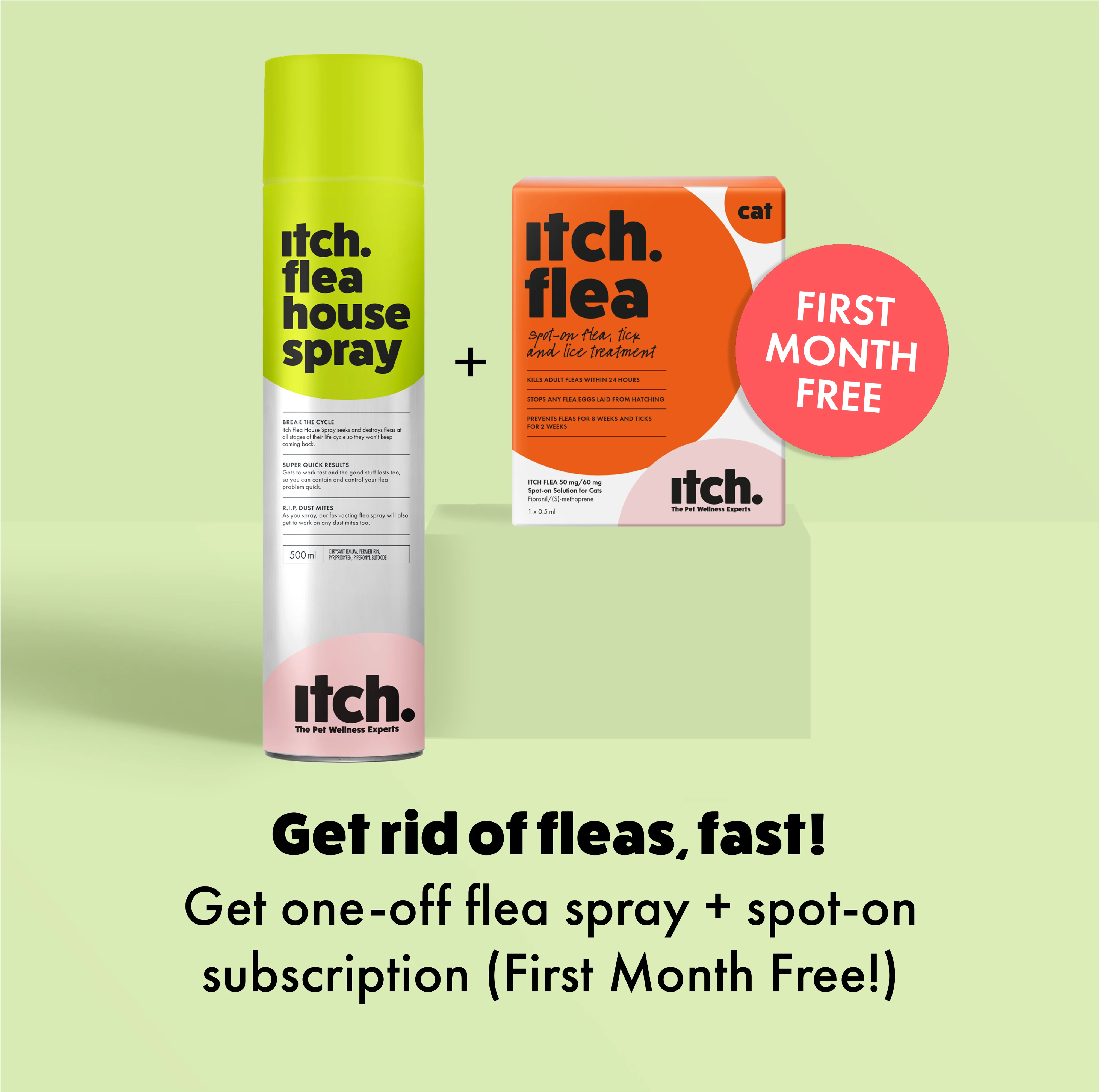 Get a one-off flea spray and a spot on flea treatment subscription