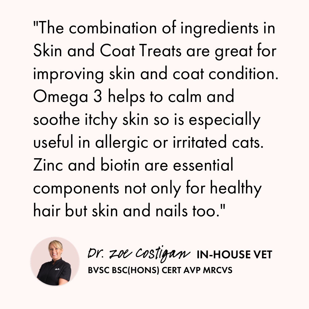 Itch Skin & Coat Treats for Cats, vet quote