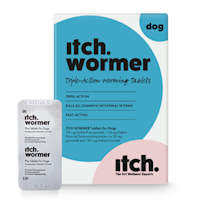 Itch Wormer Tablets Triple-Action Worming Treatment Small Dog
