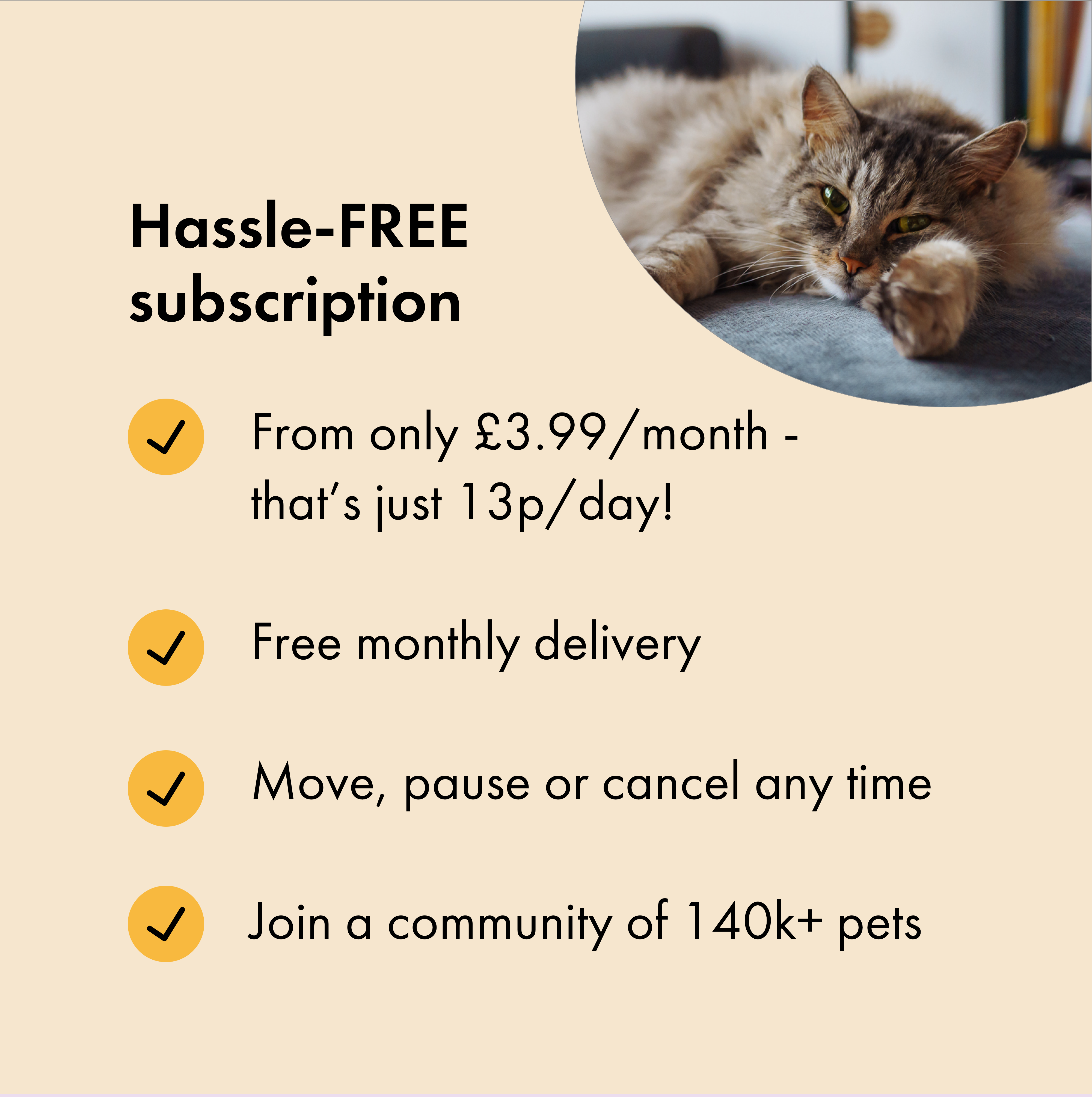 Benefits to subscribing to Itch Treats for Cats & Dogs.