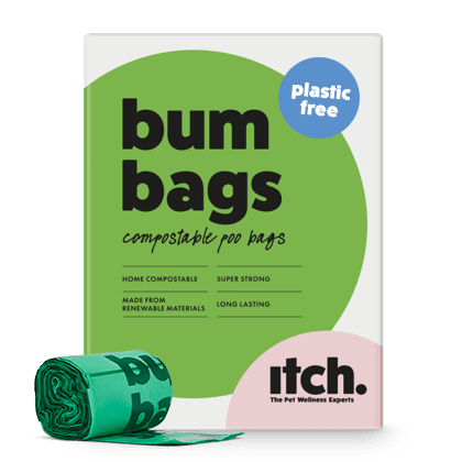 Itch Bum Bags - Plastic Free Compostable Poo Bags for Dogs - Image of box