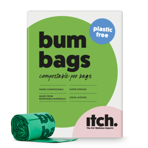 Itch Bum Bags - Plastic Free Compostable Poo Bags for Dogs - Image of box