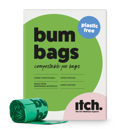 Itch Bum Bags - Plastic Free Compostable Poo Bags for Dogs - Image of box