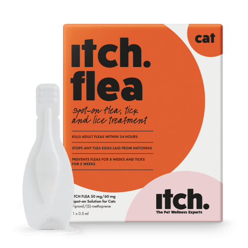 Itch Flea Spot-on Flea, Tick & Lice Treatment for Cats & Dogs - Box with Pipette.