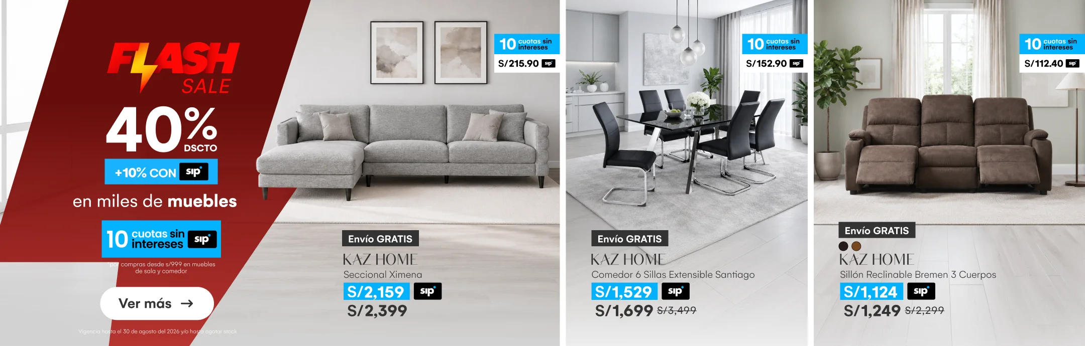 HOME-DECO-MUEBLES-ENVIO GRATIS | 10CSI |40% 10%SIP en mile de sofas, seccionales, comedores y reclinables-KAZ HOME-7-20260827-0000-FS