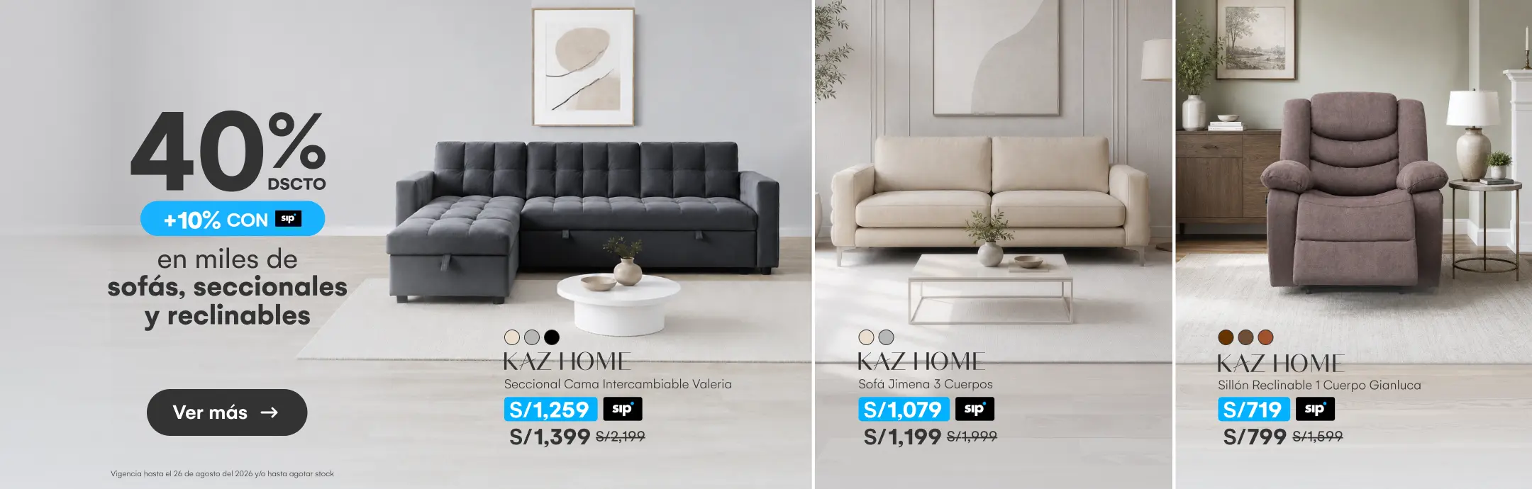 HOME-DECOHOGAR-MUEBLES (EMPIEZA EL 14 HASTA EL 16)-50%dscto  10%SIP en miles de sofas, seccionales y reclinables-7-REGULAR