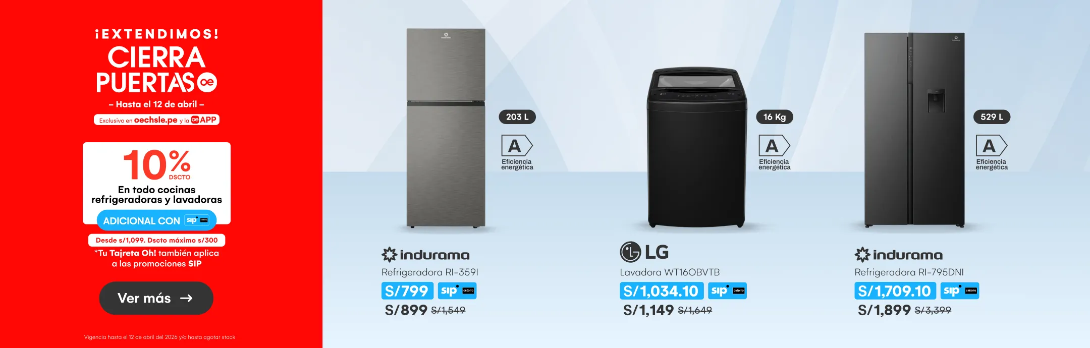 ELECTRO-LINEA BLANCA-10% de dscto adicional con SIP en todo cocinas, refrigeradoras y lavadoras desde 1099. Dscto máximo 300 soles-2974960-NULL-2-20260410-1219
